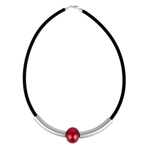 Bild von DeMarie Damen Collier Metall 45cm Matt/Glanz Himbeere 144040046