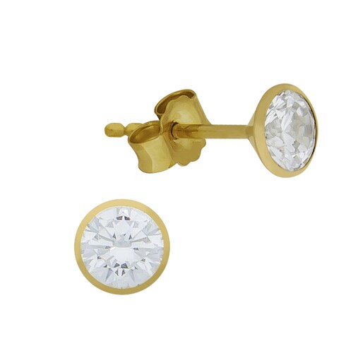 Bild von Vivance Paar Ohrstecker »585/- Gelbgold Zirkonia«