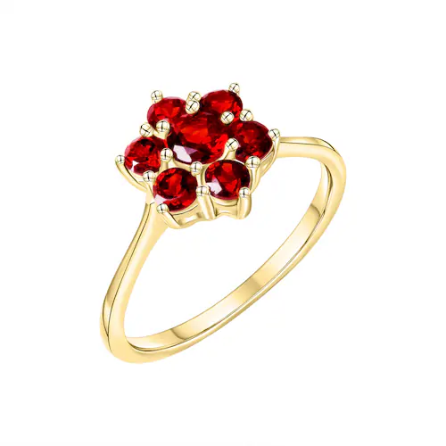 Bild von Vivance Fingerring »333/- Gelbgold glanz Granat«