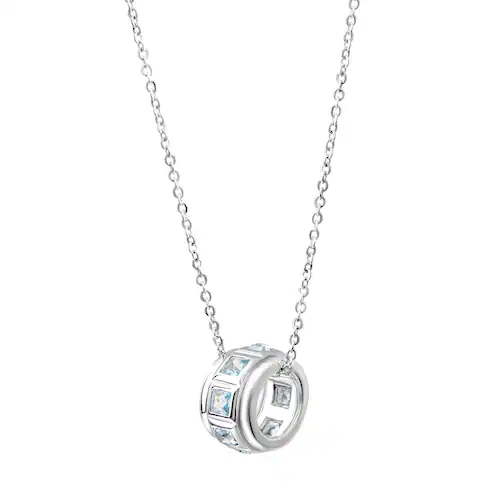 Bild von VANDENBERG Damen Kette mit Anhänger, 925er Silber Blautopas, SILBER