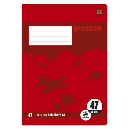 Bild von Staufen, Heft + Block, Schulheft Premium 7mm Lineatur 47 kariert DIN A4 ohne Rand, 16 Blatt (A4, Kariert, Harter Einband)