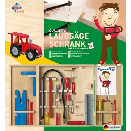 Bild von Pebaro M407C Laubsaege im Holzkasten, 36 cm x 29,5 cm x 6 cm & 377/1S Papeterie & Sticker, DIN A4