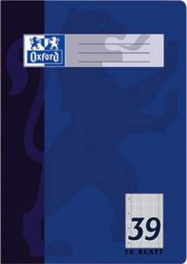 Bild von Oxford Schulheft A4, rautiert, Lineatur 39, 16 Blatt, nachtblau, Optik Paper®