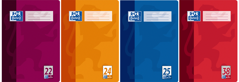 Bild von Oxford Schulheft A4, liniert, Lineatur 3, 16 Blatt, grün, SCRIBZEE®, Optik Paper®