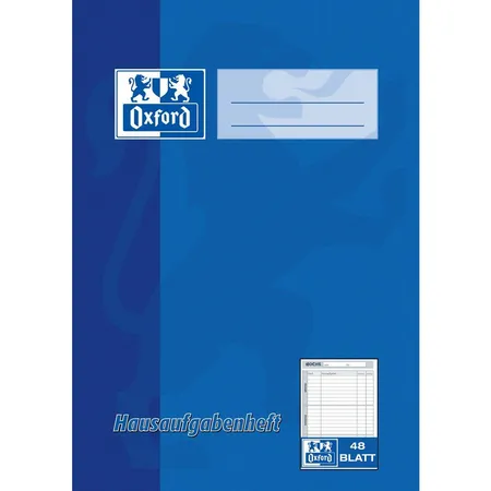 Bild von OXFORD Schulheft Hausaufgabenheft Lineatur Sonderlineatur DIN A5 Rand 48 Blatt