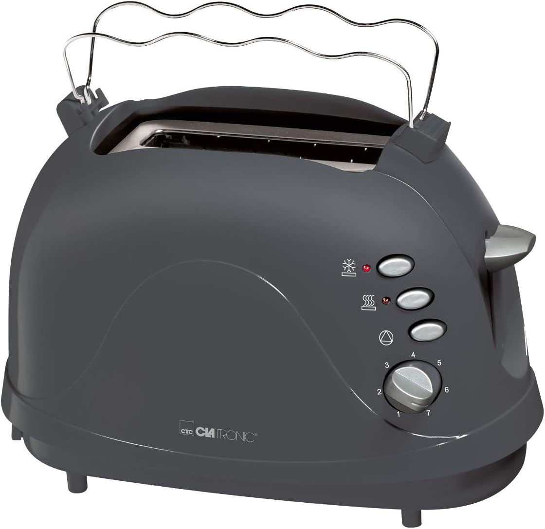 Bild von Clatronic® Toaster | 2-Scheiben-Toaster | integrierter Brötchenaufsatz | Aufwärm-, Auftau-, Schnellstoppfunktion | 2 Kontrollleuchten | Krümelschublade | Kabelaufwicklung | TA 3565 weiß