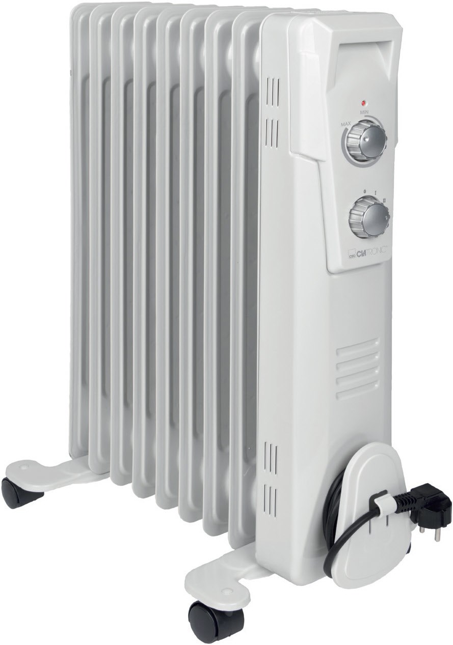 Bild von Clatronic® Ölradiator | Effiziente Mobile Heizung | elektrische Heizung mit 9 Rippen | Radiator mit 3 Leistungsstufen | Slimline Heizkörper | bis zu 40qm | 2000 Watt | RA 3736
