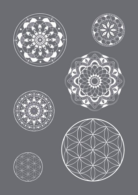 Bild von Rayher Malschablone Siebdruck-Schablone Mandala, mit Rakel DIN A4