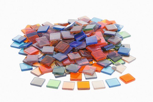Bild von Rayher Dekoobjekt Mosaik Acrylglassteine Quadratisch (205 St), 205 Stück