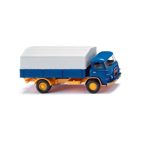 Bild von Wiking Modelleisenbahn-Straße Wiking 0411 02 H0 LKW Modell MAN Pritschen-Lkw MAN 415 blau/melonengel
