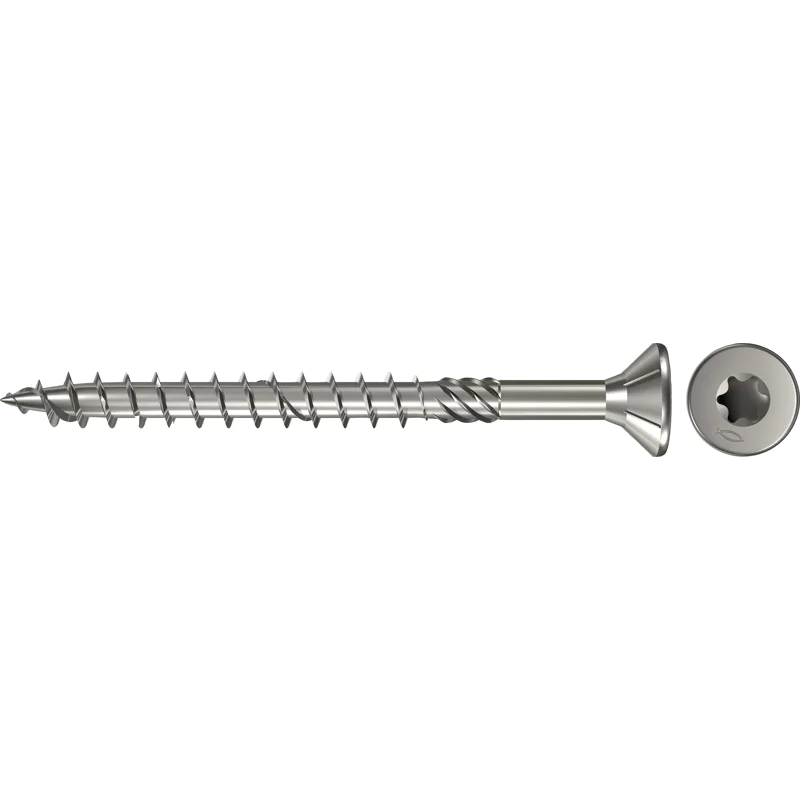 Bild von Fischer Screwdriver Fpf-st 6.0x100 A4 Countersunk Head Sheet Metal Star Screw 100 Units Silber