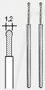 Bild von PROXXON 28230 - Diamantierte Schleifstifte in Kugelform, 1,2 mm, 2 Stück
