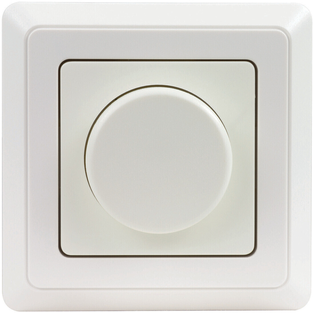 Bild von REV PrimaLuxe Lichtschalter für LED Lampen 5-100W und Glühlampen 25-300W, 300 W, weiß, Dimmer + Rahmen