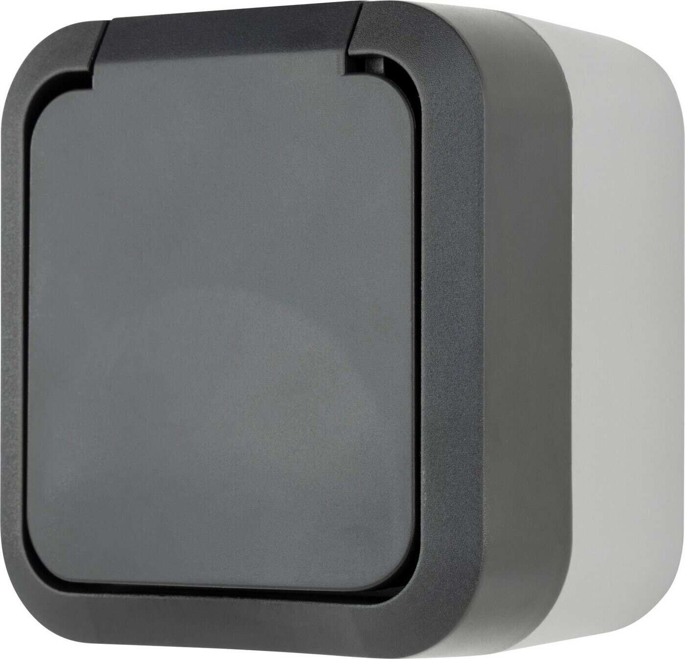 Bild von REV - AquaStorm, Steckdose 1-fach, Feuchtraum, IP55 zweipolig, Aufputz, 230V, 16A, anthrazit