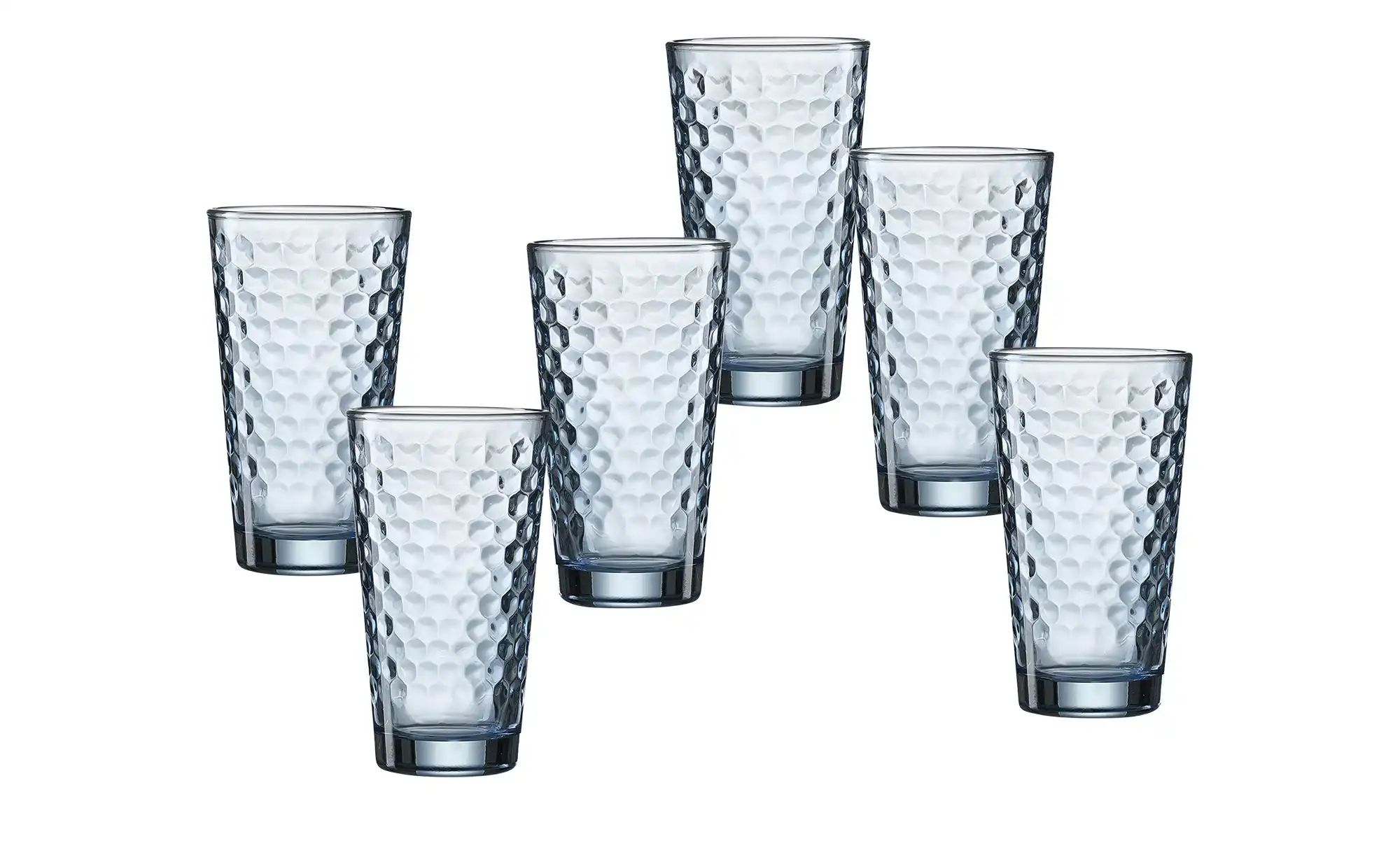 Bild von Ritzenhoff & Breker Trinkglas FAVO, 400 ml, blau mit Wabenstruktur, konisch, spülmaschinenfest, - 1 Stück (319354)