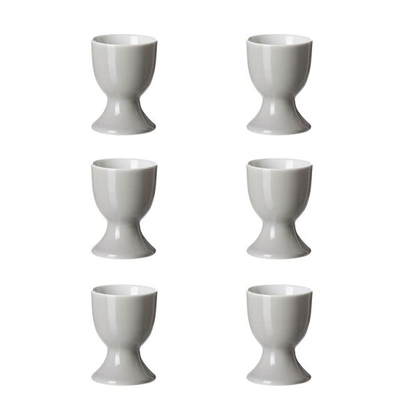Bild von Ritzenhoff & Breker Doppio Eierbecher, 6er Set, Ei Becher, Eierhalter, Geschirr, Porzellan, Grau, 5 cm, 576856