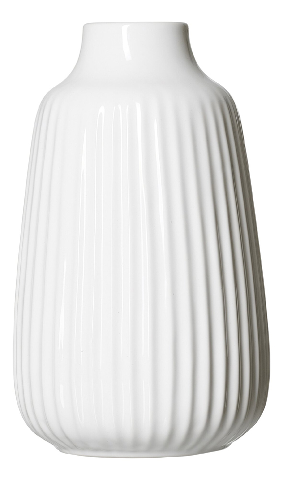 Bild von Ritzenhoff & Breker Blumenvase SANREMO, weiß, 240 mm aus Steingut, mit dekorativer Rillenstruktur, - 2 Stück (746655)
