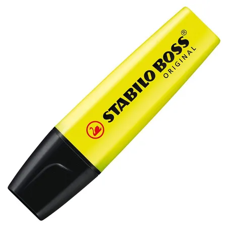 Bild von STABILO BOSS ORIGINAL Textmarker Gelb Breit Keilspitze 2 - 5 mm Nachfüllbar