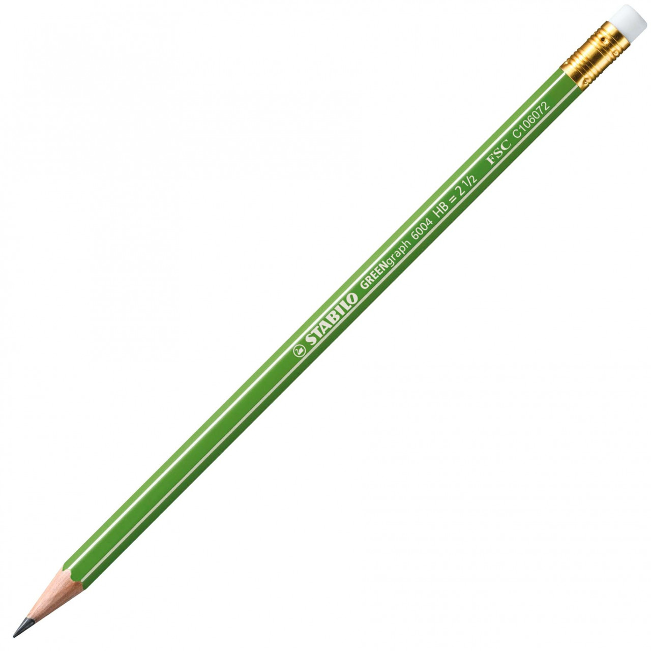 Bild von Umweltfreundlicher Bleistift mit Radiergummi - STABILO GREENgraph - Einzelstift - Härtegrad HB