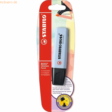 Bild von 10 x Stabilo Textmarker Boss Original Pastel Wolkenblau Blister