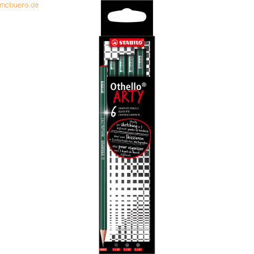 Bild von STABILO - Bleistift - Othello - ARTY - 6er Pack - Härtegrad hart, jeweils 2x 4H, 3H, 2H