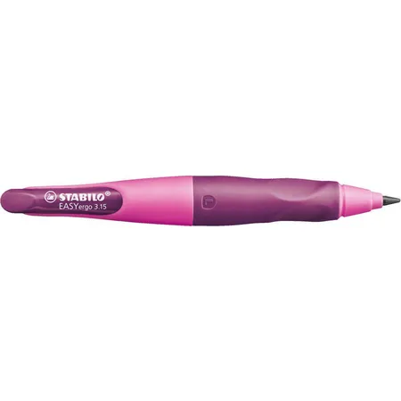 Bild von Ergonomischer Druck-Bleistift für Linkshänder - STABILO EASYergo 3.15 in pink/lila - Einzelstift - inklusive 1 dicken Mine - Härtegrad HB & Spitzer
