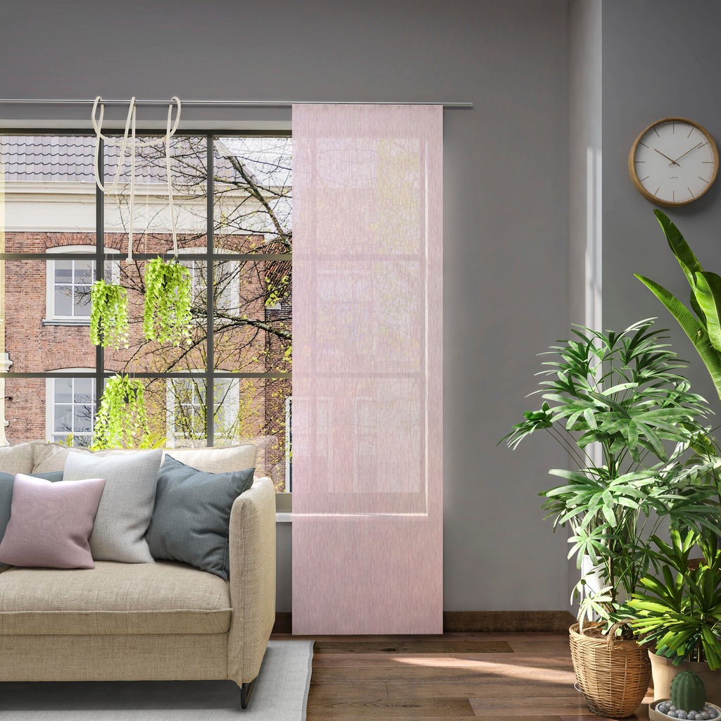 Bild von Schiebegardine NEUTEX FOR YOU "Libre-ECO", lila (flieder), B:60cm H:255cm, Jacquard, Polyester, Gardinen, Nachhaltig, nach Maß