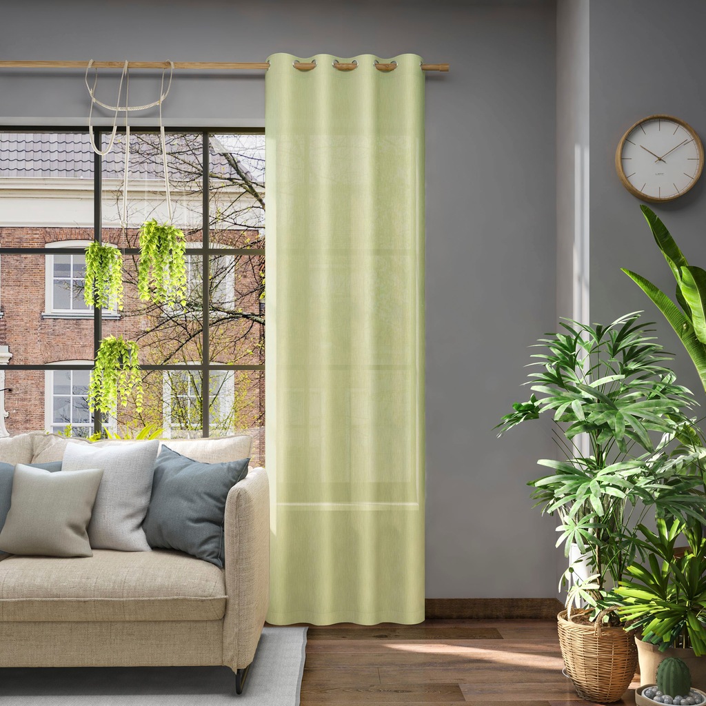 Bild von Vorhang NEUTEX FOR YOU "Libre-ECO", grün, B:142cm H:210cm, Jacquard, Polyester, Gardinen, Nachhaltig, Breite 142 cm, nach Maß