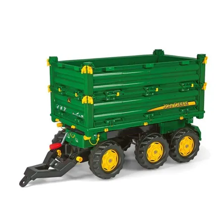 Bild von Anhänger, Trailer John Deere Kipper, Dreiseitenkipper mit Kurbel - Rolly Toys