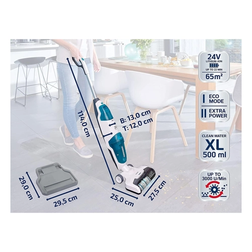 Bild von Leifheit Akku-Saugwischer Regulus Aqua PowerVac, für alle versiegelten Hartböden
