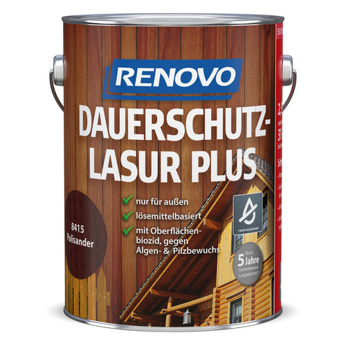 Bild von RENOVO Dauerschutzlasur seidenglänzend »PLUS«, palisander, 2,5 l - braun