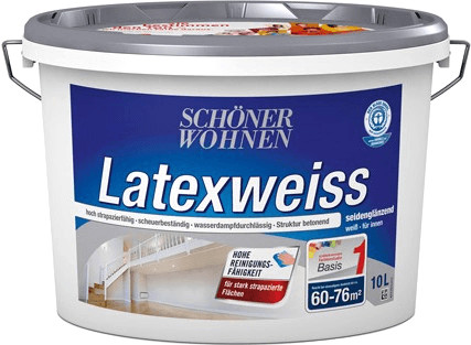 Bild von SCHÖNER WOHNEN FARBE Innenfarbe Latexweiß 5,0L DIN EN 13 300 5 l, weiß