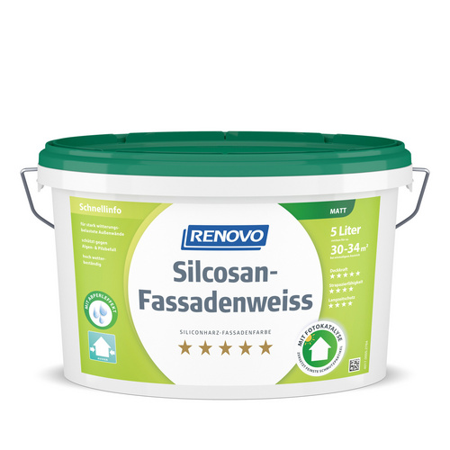 Bild von Renovo Silcosan Fassadenweis, Matt 5 l