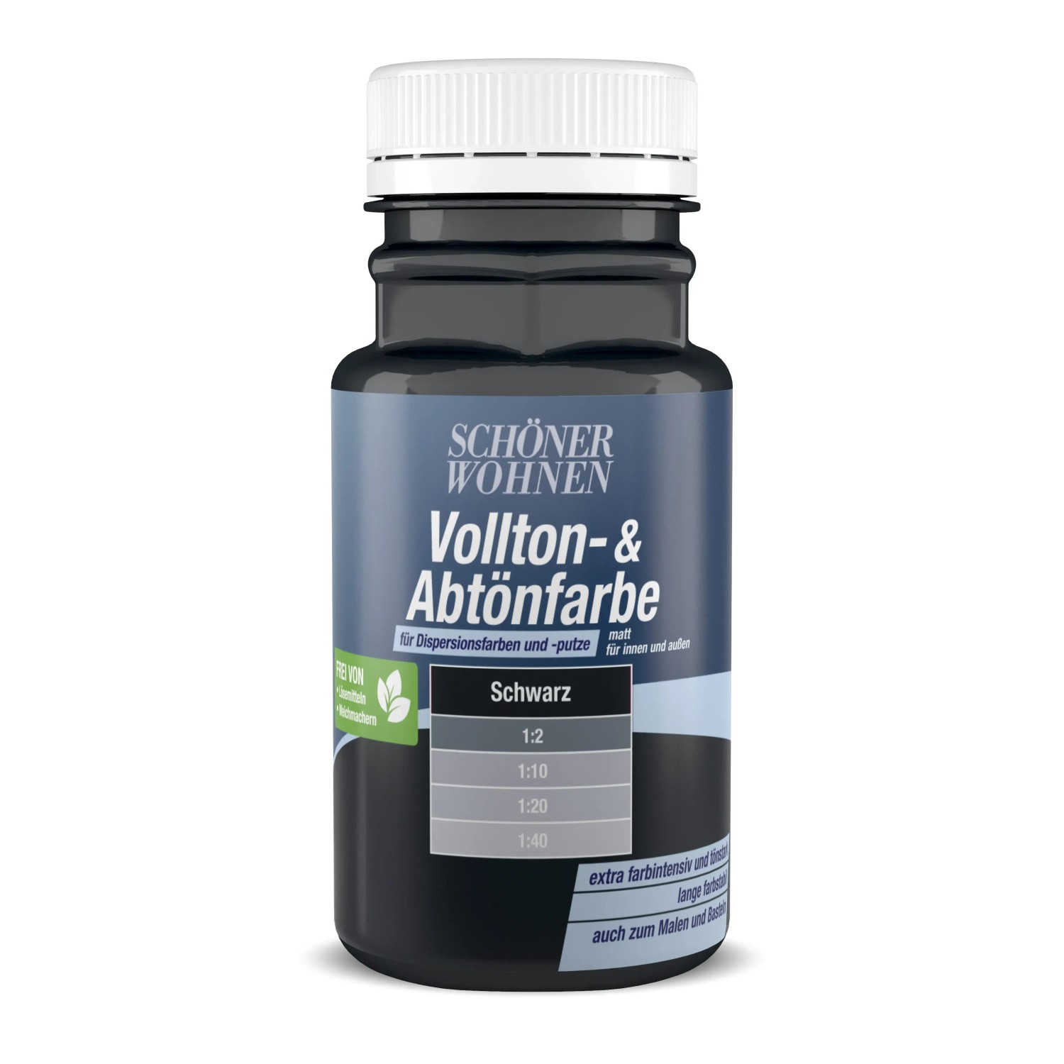 Bild von Schöner Wohnen Voll- und Abtönfarbe Schwarz 125 ml