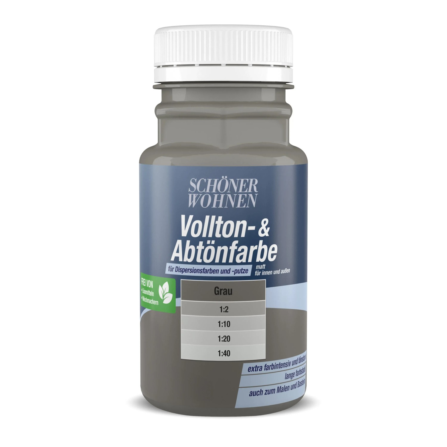 Bild von Schöner Wohnen Vollton- und Abtönfarbe Grau Matt 125 ml