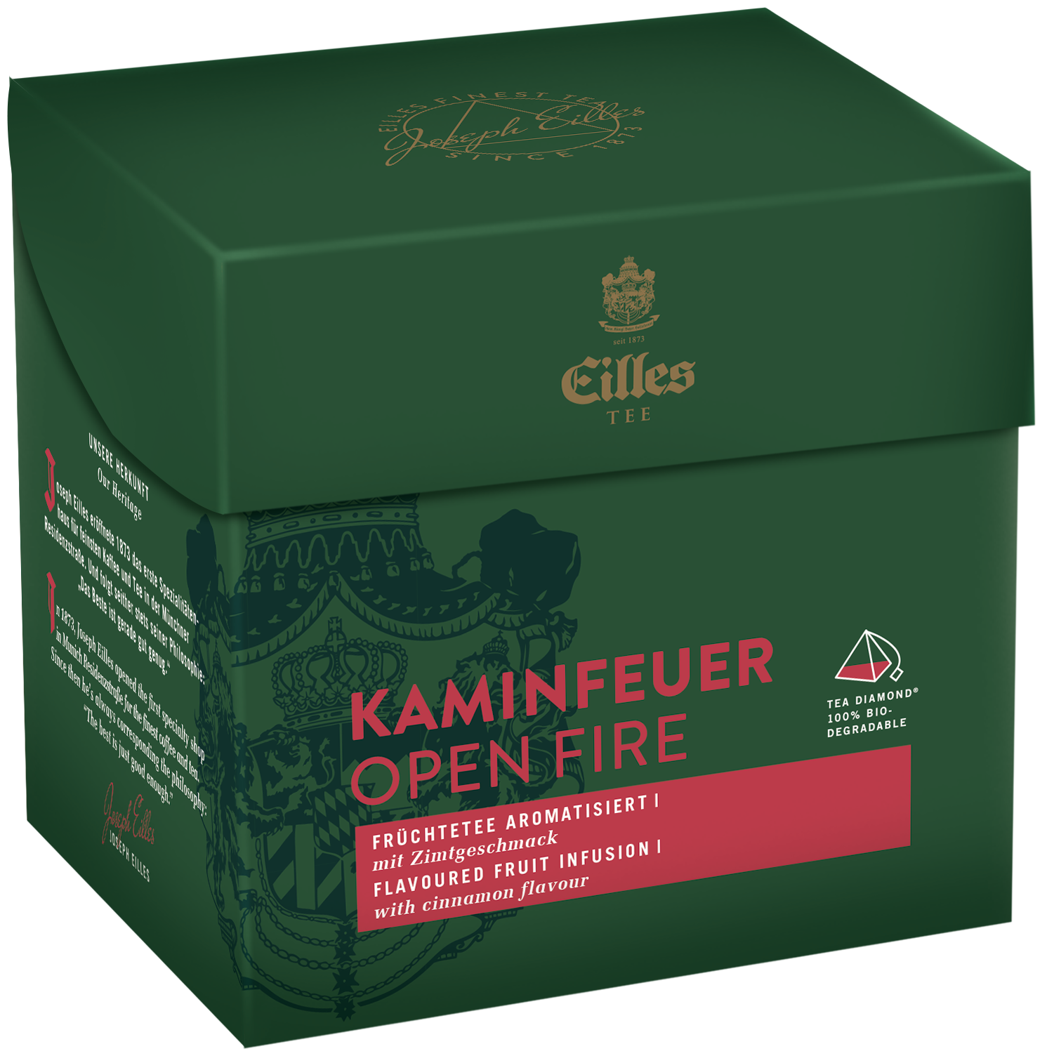 Bild von EILLES TEE Tea Diamond KAMINFEUER im Pyramidenbeutel, 20er Box