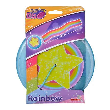 Bild von Simba 107206140 - Taildisc Rainbow, Wurfscheibe mit cooler Bedruckung und Schweif, D: 22 cm, Stern Frisbee