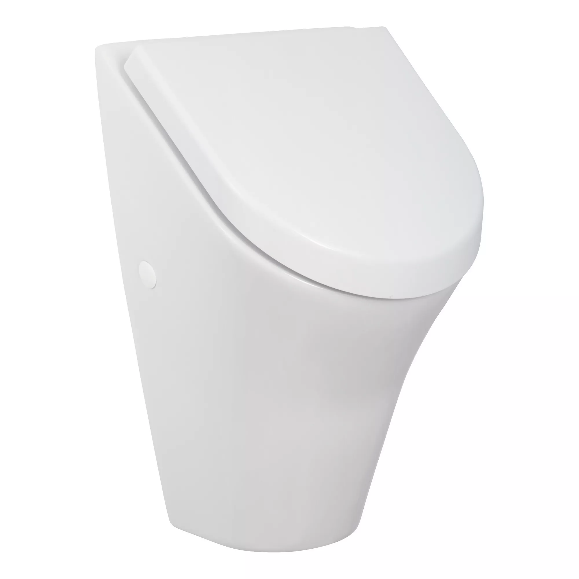 Bild von aquaSu Urinal ridaRo, Keramik, Abgang Hinten, (Urinal-Set, 2-tlg., mit Deckel, Absaugformstück), Absenkautomatik, Weiß, 556590