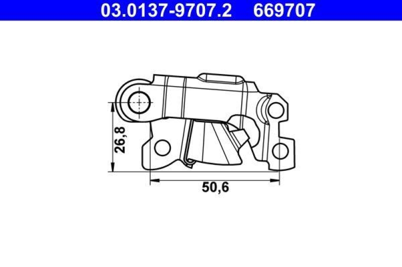 Bild von ATE Zubehörsatz, Feststellbremsbacken hinten rechts links  für PEUGEOT FIAT CITROËN 77364022 434112 03.0137-9707.2