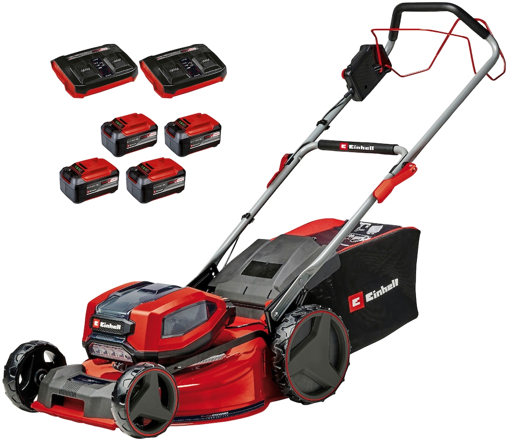 Bild von Einhell Akkurasenmäher Professional GP-CM 36/52 S Li BL, 52 cm Schnittbreite, 4 x 5,2 Ah Plus Akkus und 2 Twincharger