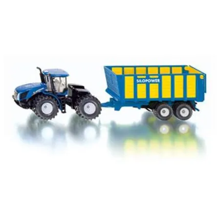 Bild von SIKU 1947 - Traktor New Holland T9.560 mit Silagewagen, Metall/Kunststoff