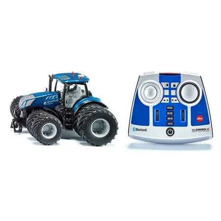 Bild von siku 6739, New Holland T7.315 Traktor, 1:32, Blau, Metall/Kunststoff, Ferngesteuert, Inkl. Bluetooth Fernsteuermodul, Mit abnehmbaren Doppelreifen, Steuerung via App möglich