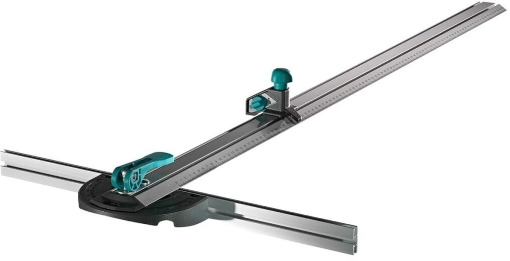 Bild von wolfcraft T-Schiene mit Parallelschneider, 4008000, Schneid- und Markierungshilfe für Gipskartonplatten