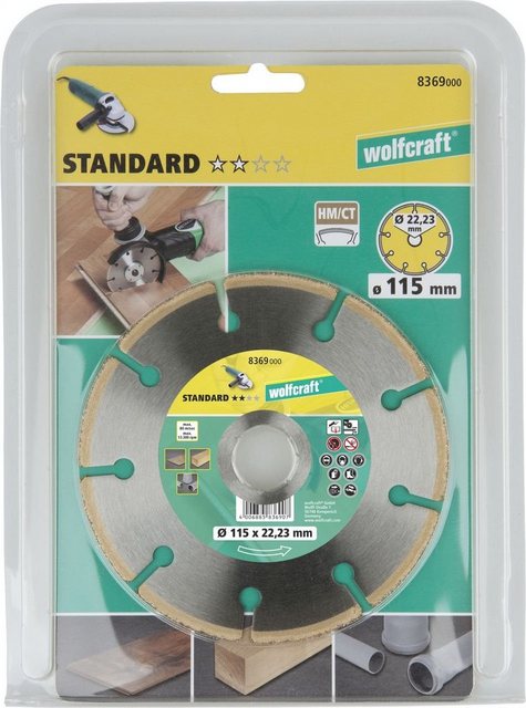 Bild von Wolfcraft Winkelschleifer Wolfcraft HM Trennscheibe Ø 115 mm Bohrung: 22, 23