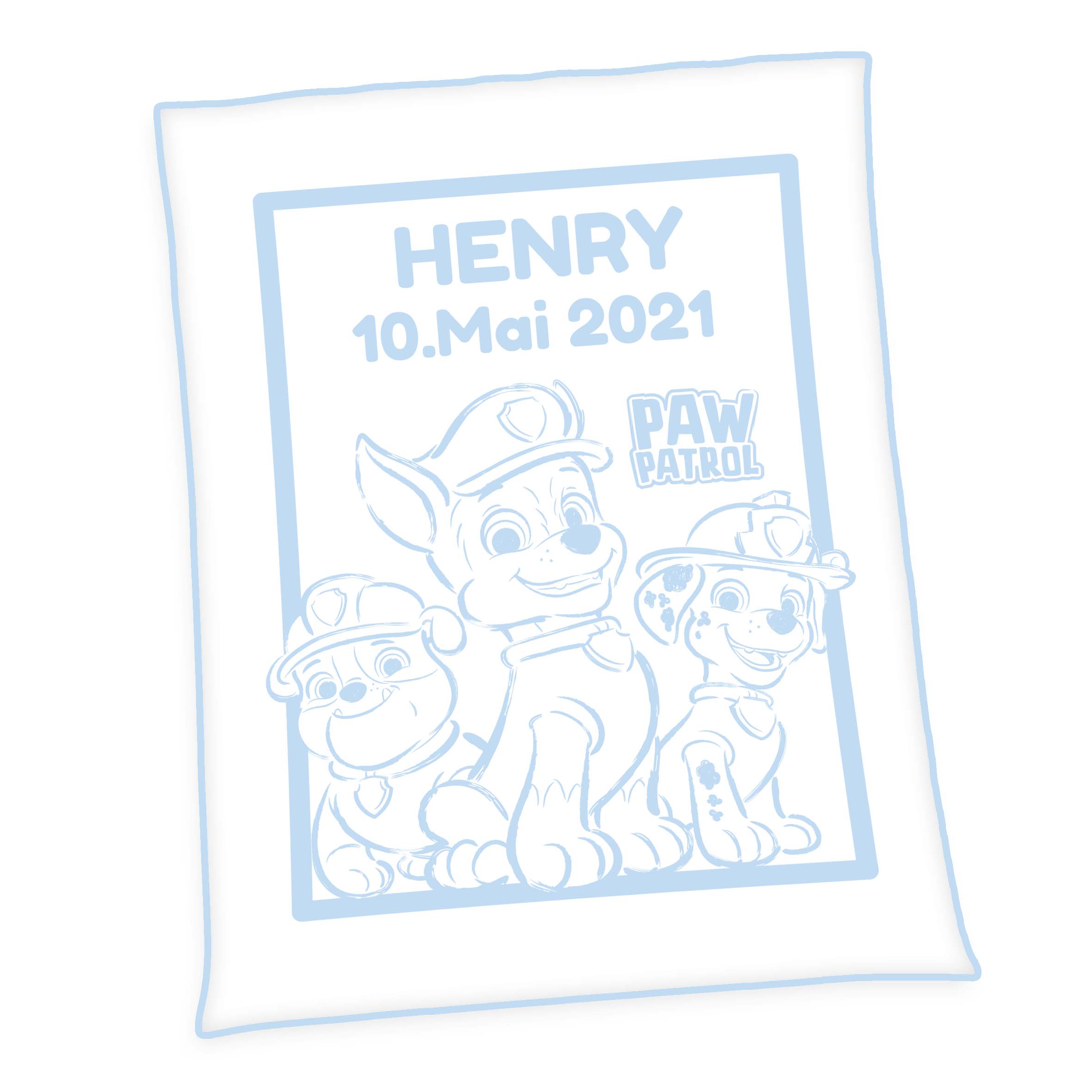 Bild von Unicade® Personalisierte Babydecke - Paw Patrol