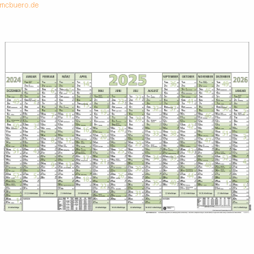 Bild von 80 x Zettler Plakatkalender 919 88x63cm 14 Monate 2025