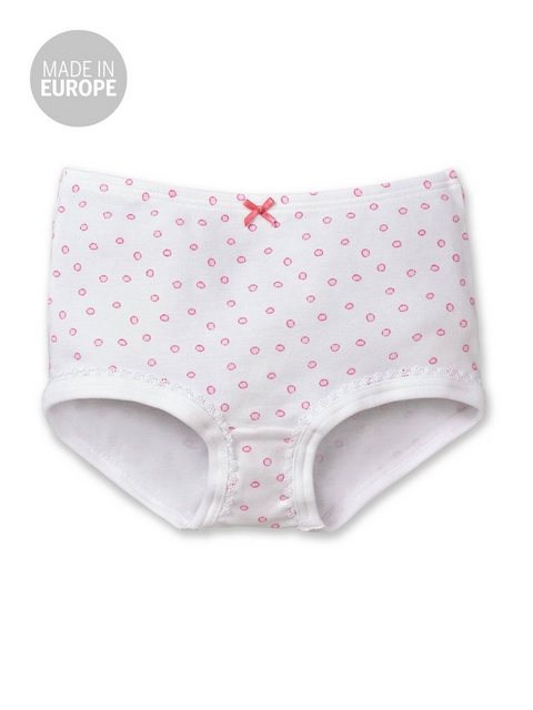 Bild von Schiesser Shorts weiß mit rosafarbenen Tupfen - Original Classics für Mädchen