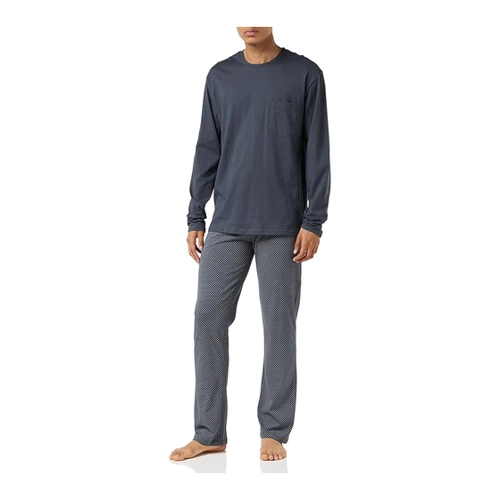 Bild von Schlafanzug lang Jersey anthrazit - Ebony 50