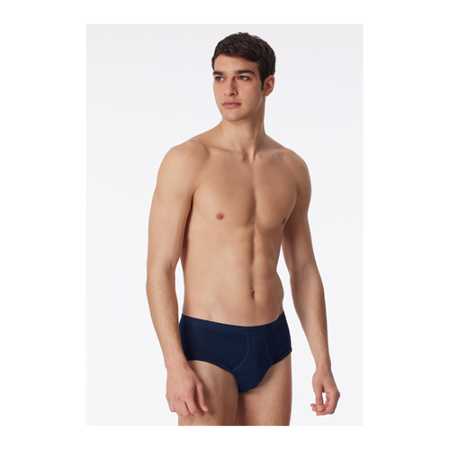 Bild von Schiesser Slip, Sportslip mit Eingriff Feinripp navyblau - Original Classics