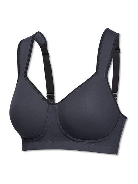 Bild von Schiesser Damen Softcup und Stützfunktion Active Sport-BH, anthrazit_161898, 85B